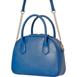 New JUSTFAB 'm The Boss Blue Dome Satchel